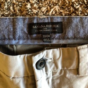 Banana Republic Fulton Skinny Chino Pant. 33X34